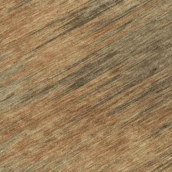 8' Terra Cotta Brown And Copper Round Abstract Washable Indoor Outdoor Area Rug Photo 7