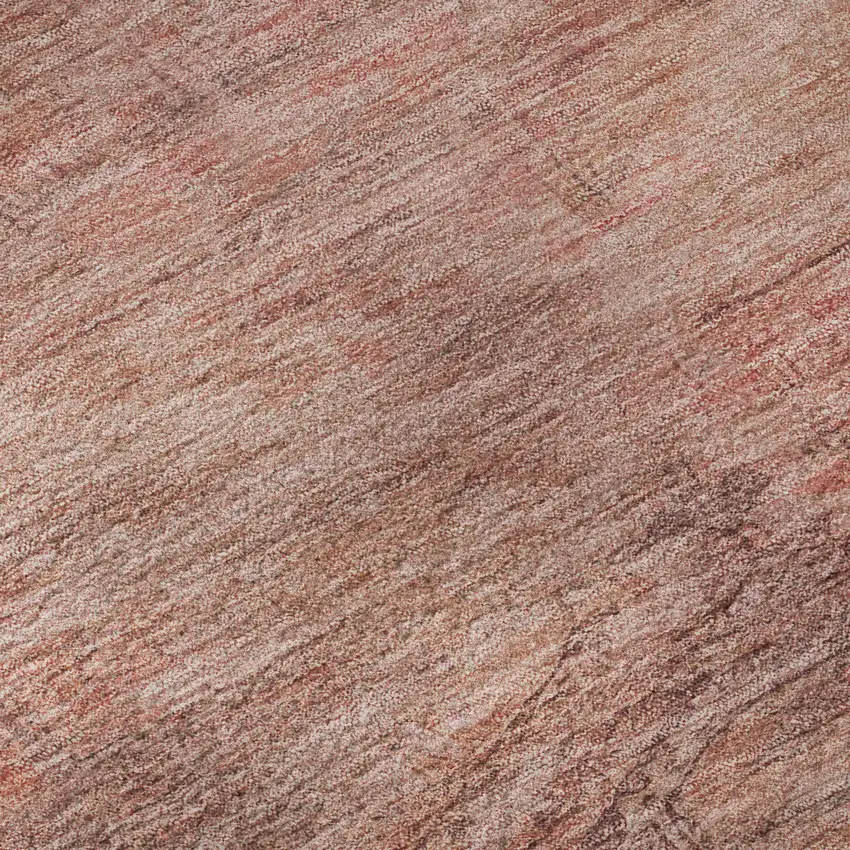 8' Terra Cotta Salmon And Blush Abstract Geometric Washable Round Rug With UV Protection Photo 8