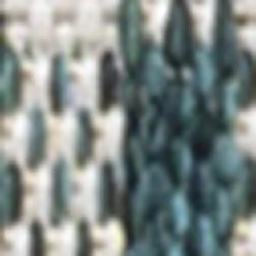 8' Turquoise And Cream Gingham Indoor Outdoor Runner Rug Photo 3