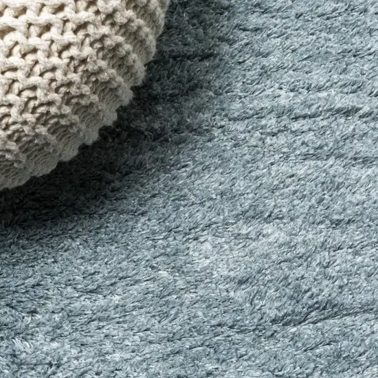 10' Turquoise Flatweave Runner Rug Photo 8