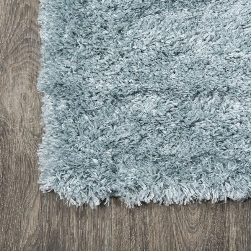 10' Turquoise Flatweave Runner Rug Photo 9