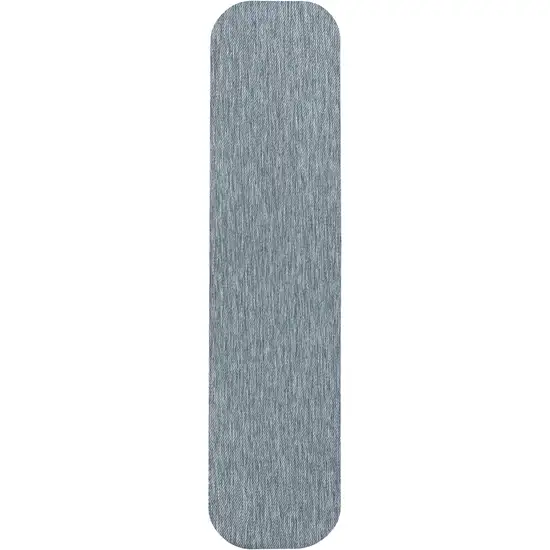 8' Turquoise Indoor Outdoor Runner Rug Photo 3