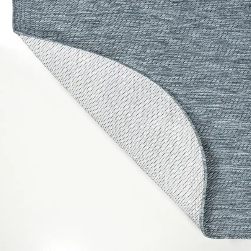 8' Turquoise Indoor Outdoor Runner Rug Photo 8