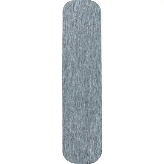 8' Turquoise Indoor Outdoor Runner Rug Photo 1