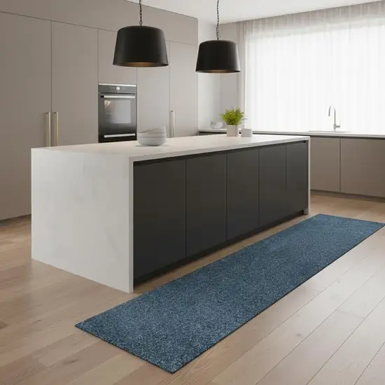 8' Turquoise Runner Rug Photo 2