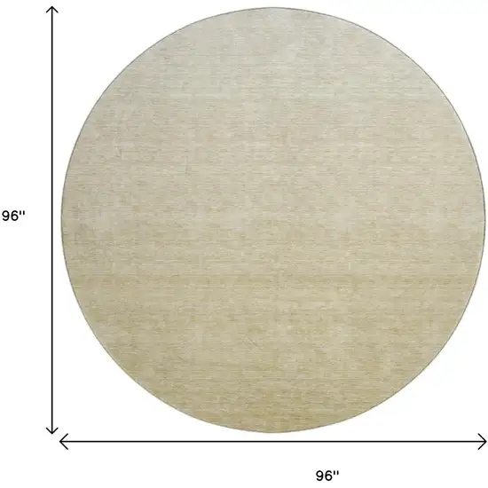 8' Wheat And Beige Ombre Washable Round Rug With UV Protection Photo 9
