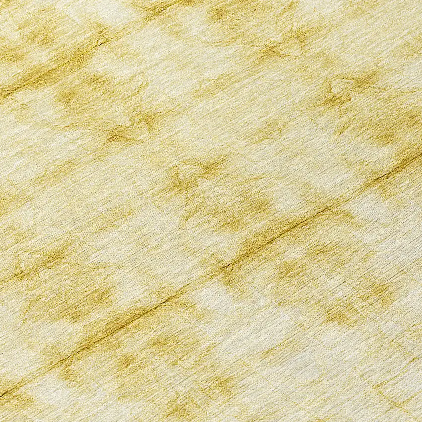 8' Wheat And Gold Round Geometric Washable Indoor Outdoor Area Rug Photo 8