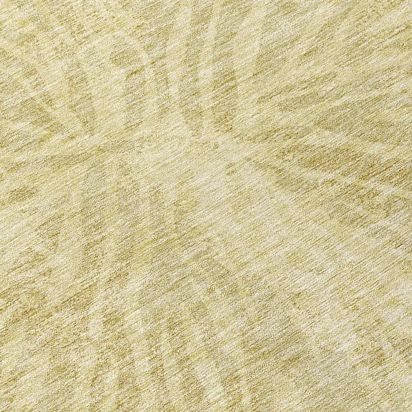 8' Wheat Beige And Tan Round Abstract Washable Indoor Outdoor Area Rug Photo 8