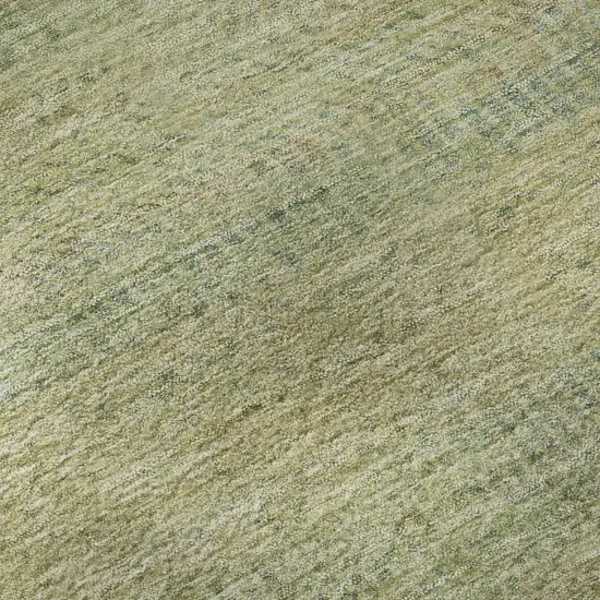 8' Wheat Gold And Green Striped Washable Round Rug With UV Protection Photo 7