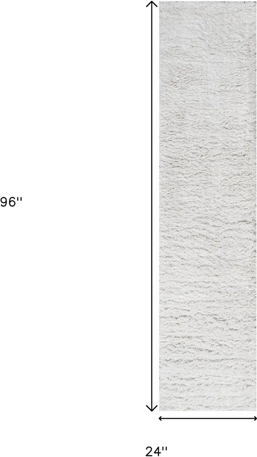 8' White Flatweave Runner Rug Photo 9