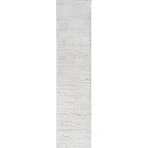 Photo of 8' White Flatweave Runner Rug