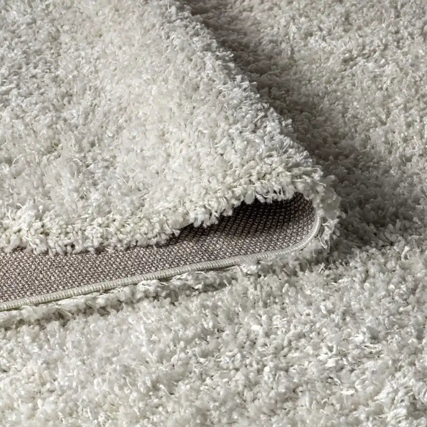 8' White Runner Rug With Fringe Photo 6