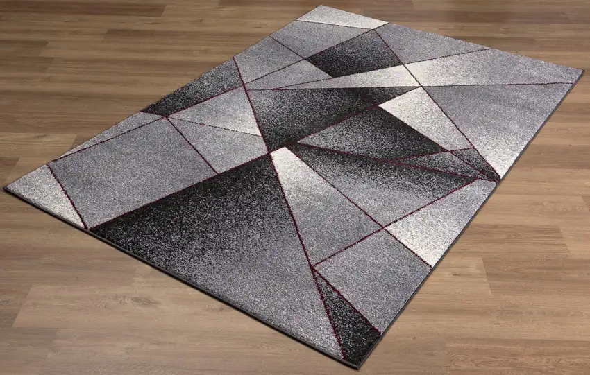 2' X 10'  Abstract Geometric Stain Resistant Area Rug Photo 6