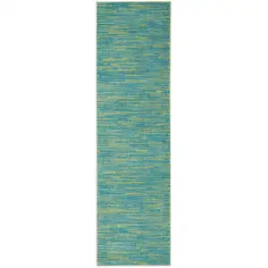 Photo of 2' X 6' Abstract Non Skid Indoor Outdoor Runner Rug