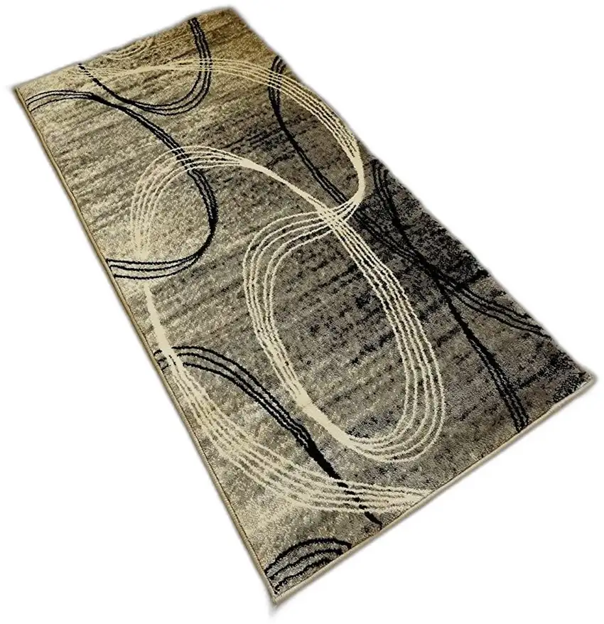 3' X 10' Abstract Power Loom Stain Resistant Area Rug Photo 7