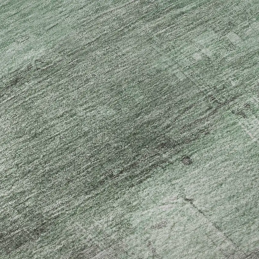 8' X 8' Artichoke Green Pale Aqua And Blush Abstract Washable Round Rug With UV Protection Photo 8