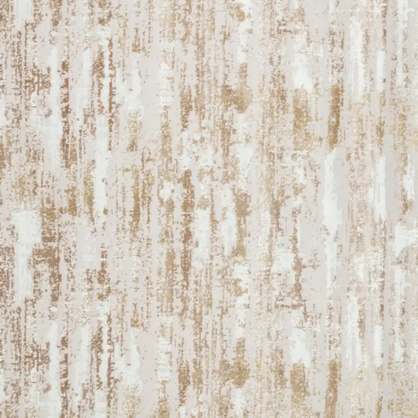 3' X 10' Beige Abstract Washable Non Skid Area Rug Photo 5
