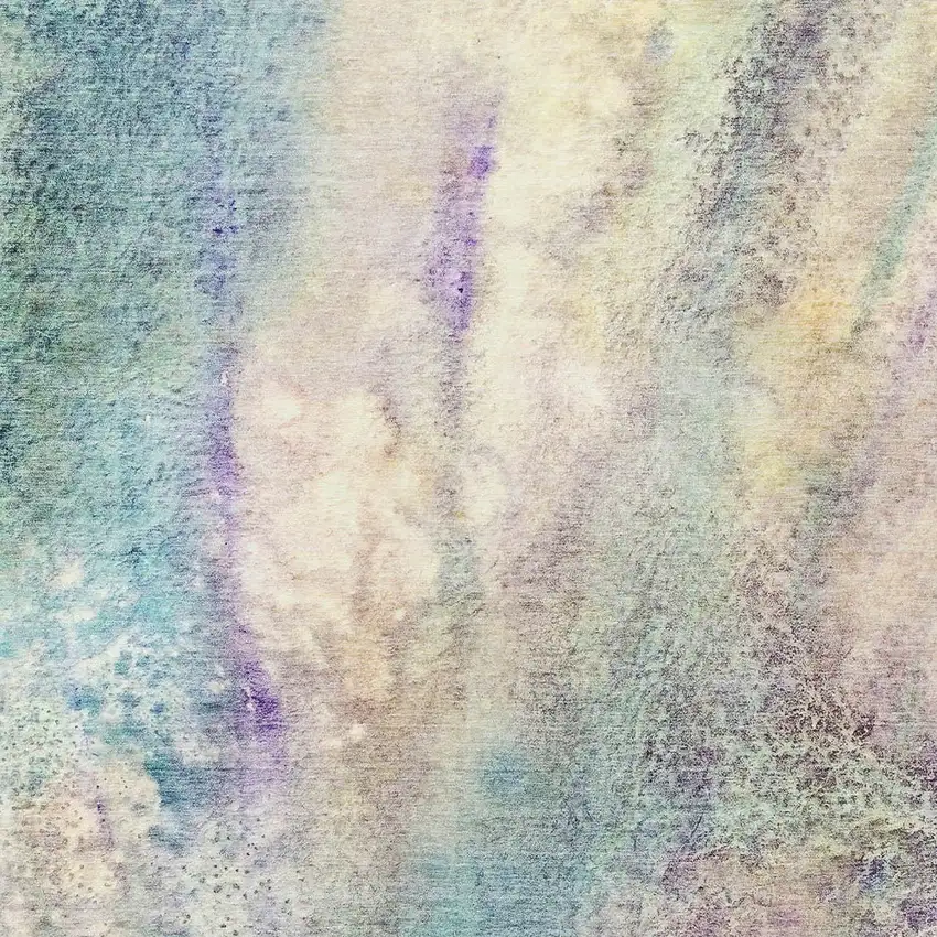 Beige Blue and Gray Abstract Washable Non Skid Indoor Outdoor Area Rug Photo 5