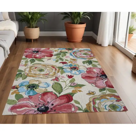 Sand Beige Hand Hooked Area Rug Photo 2
