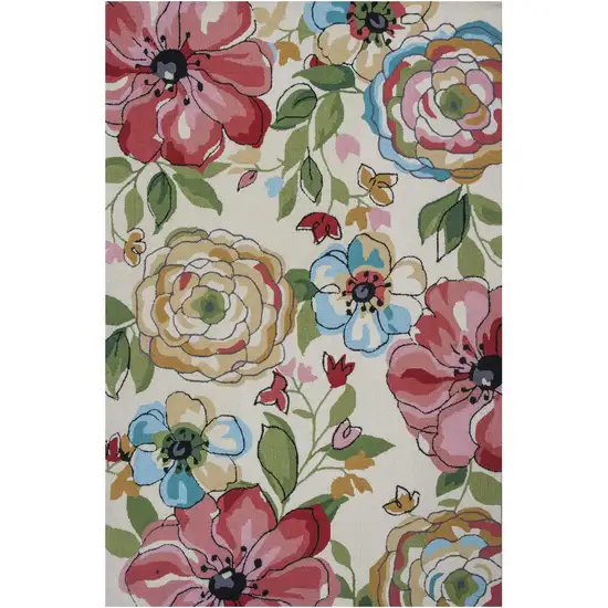 Sand Beige Hand Hooked Area Rug Photo 1