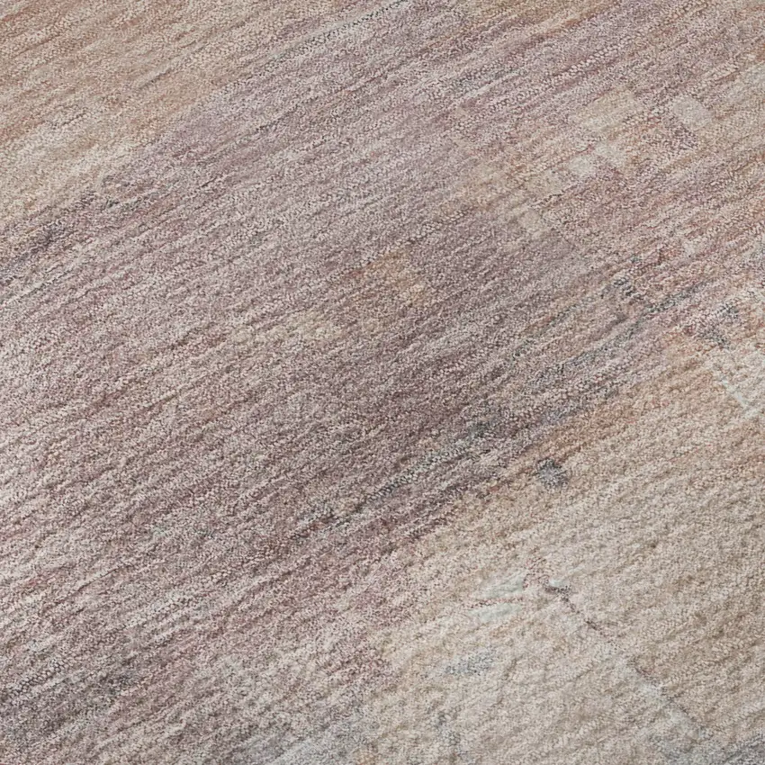 8' X 8' Beige Salmon And Blue Abstract Washable Round Rug With UV Protection Photo 8