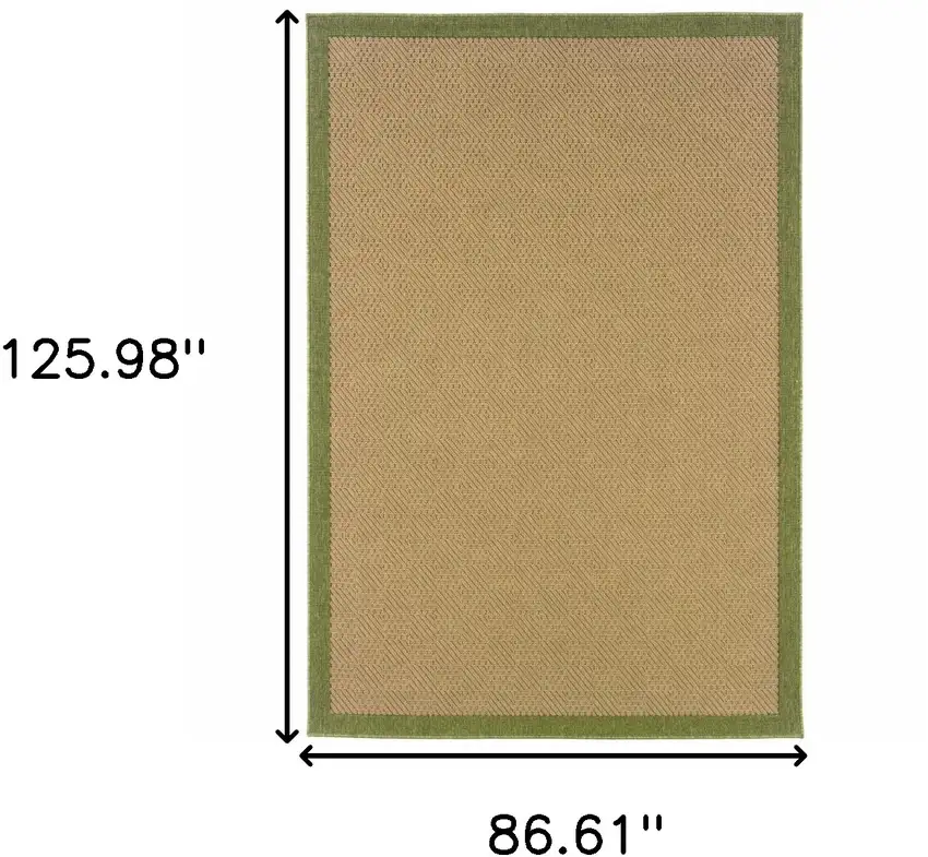 8' X 11' Beige Stain Resistant Indoor Outdoor Area Rug Photo 2
