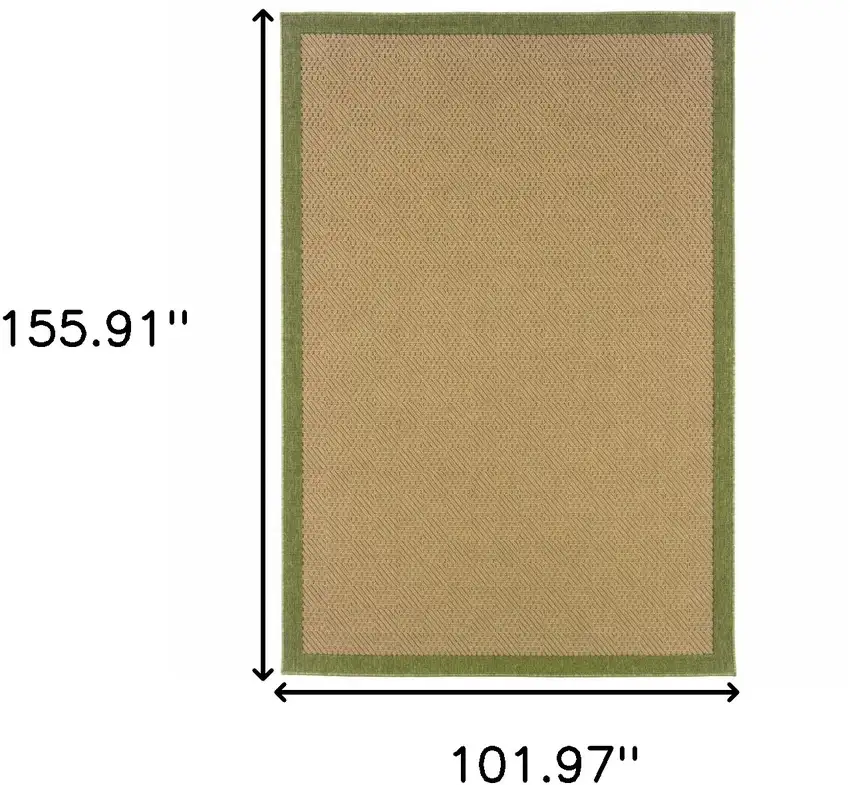 9' X 13' Beige Stain Resistant Indoor Outdoor Area Rug Photo 6