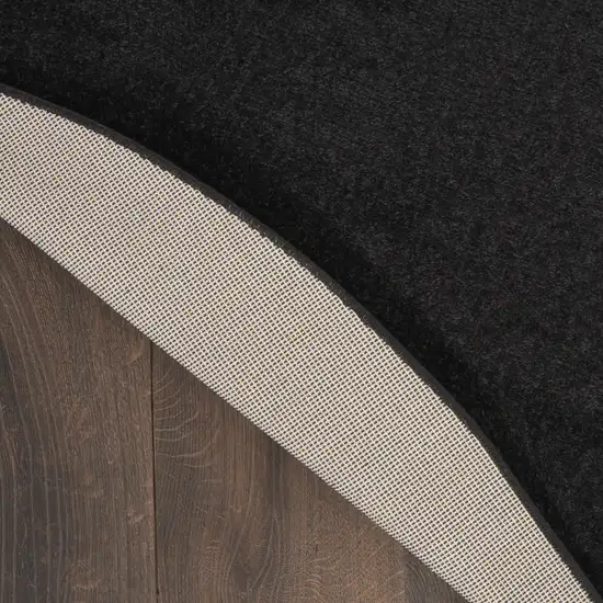 4' X 4' Black Round Non Skid Indoor Outdoor Area Rug Photo 6