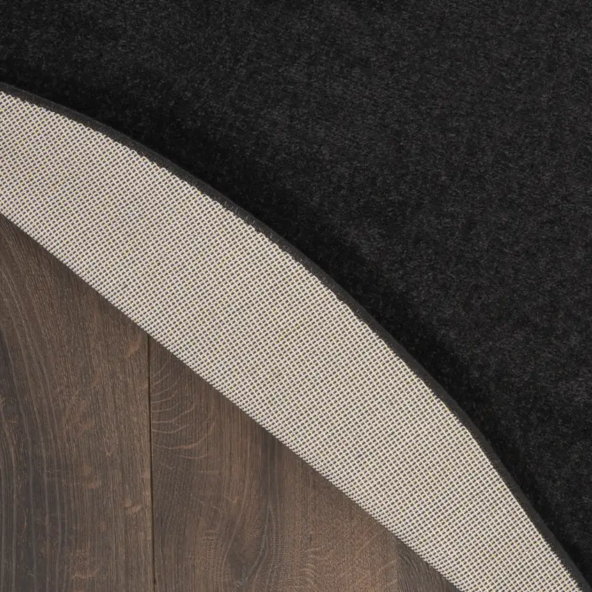 4' X 4' Black Round Non Skid Indoor Outdoor Area Rug Photo 6
