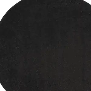 Photo of 4' X 4' Black Round Non Skid Indoor Outdoor Area Rug