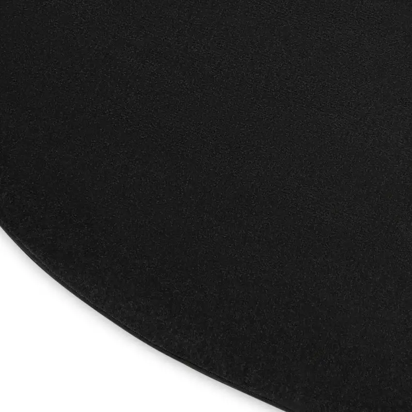 4' Black Round Indoor Outdoor Area Rug Photo 5