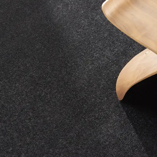 4' Black Round Indoor Outdoor Area Rug Photo 6