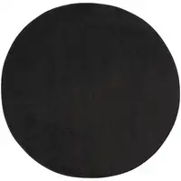 Photo of 4' X 4' Black Round Non Skid Indoor Outdoor Area Rug