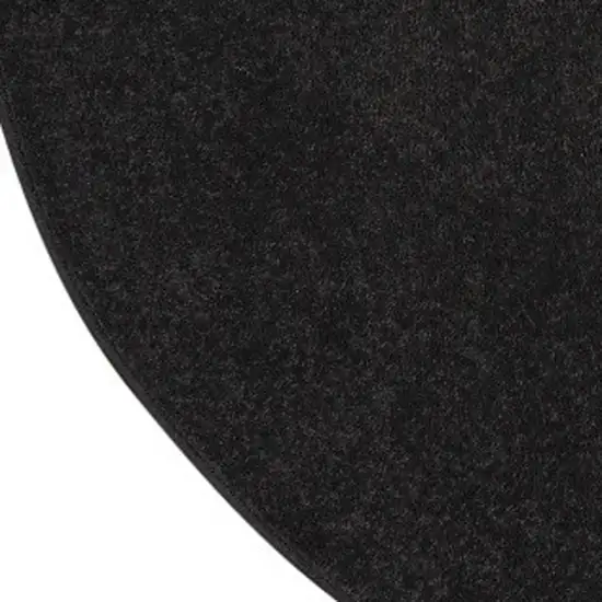 4' X 4' Black Round Non Skid Indoor Outdoor Area Rug Photo 4