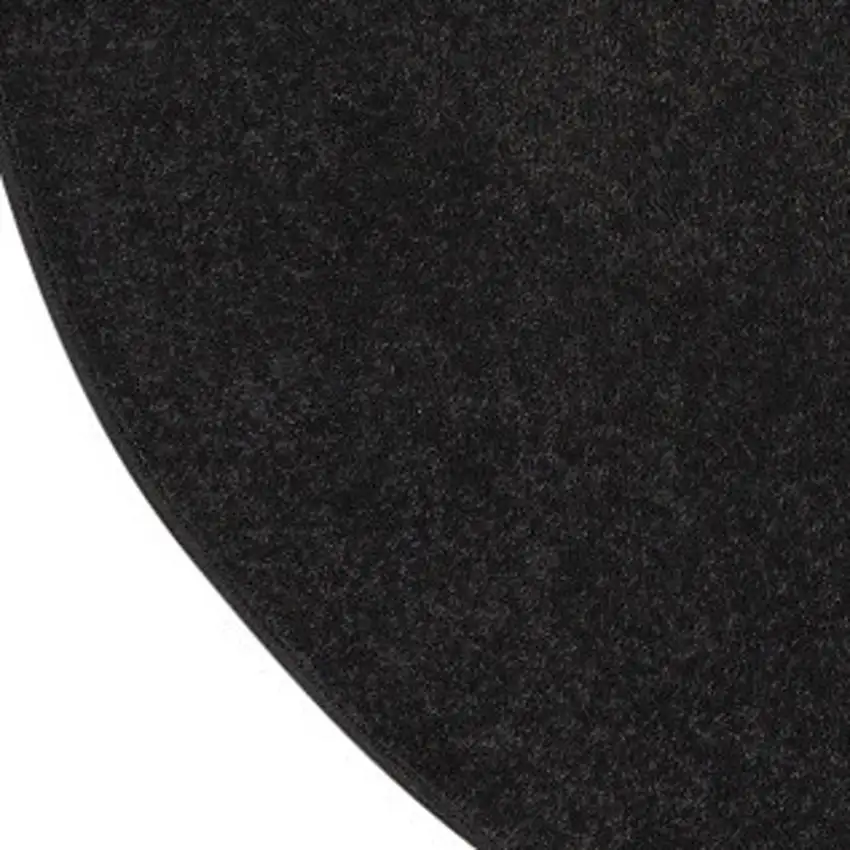 4' X 4' Black Round Non Skid Indoor Outdoor Area Rug Photo 4
