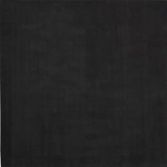 7' Black Square Indoor Outdoor Area Rug Photo 9