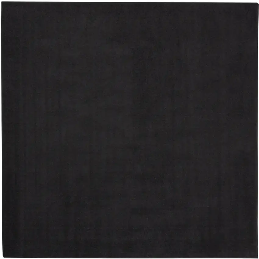 7' Black Square Indoor Outdoor Area Rug Photo 1