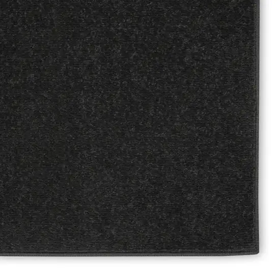7' Black Square Indoor Outdoor Area Rug Photo 4