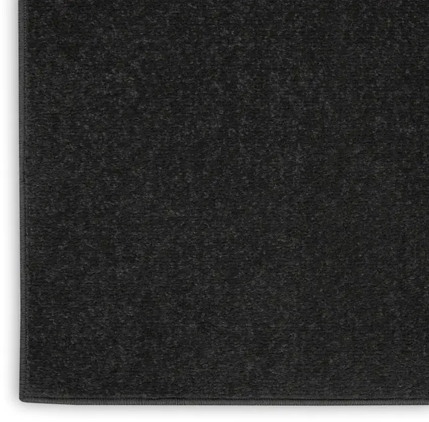 7' Black Square Indoor Outdoor Area Rug Photo 3