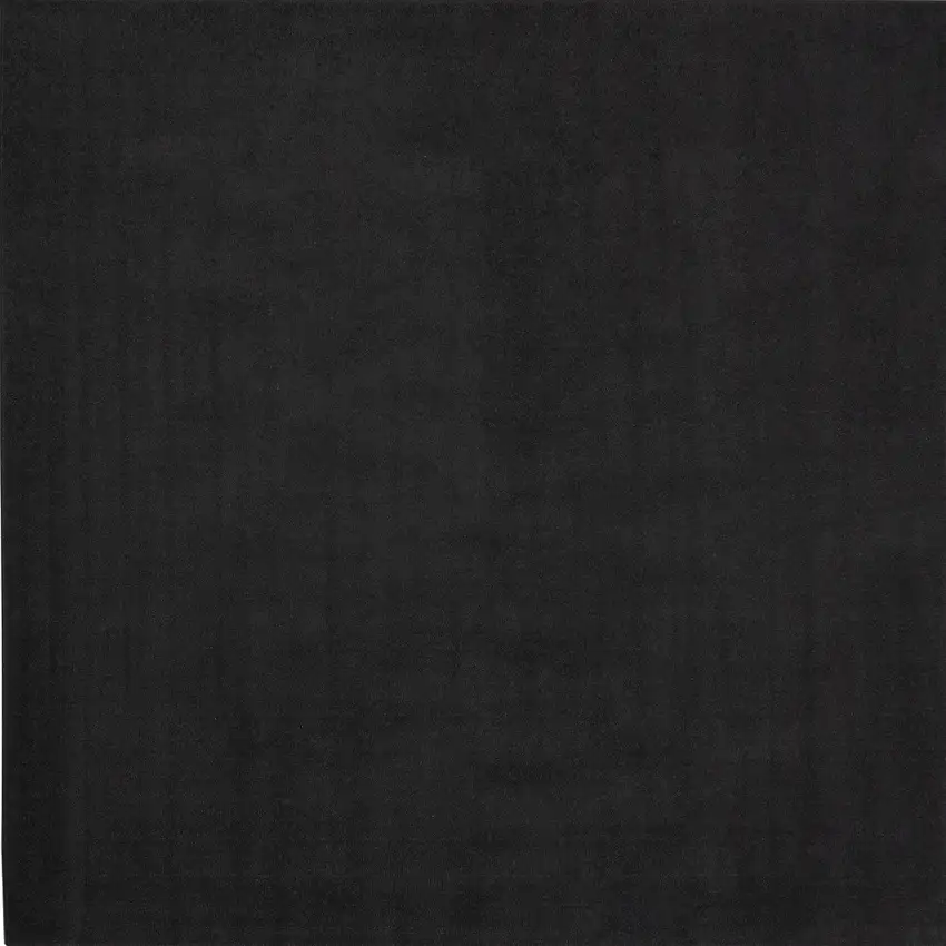 7' X 7' Black Square Non Skid Indoor Outdoor Area Rug Photo 5