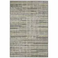 Photo of 6' X 9' Blue Abstract Stain Resistant Indoor Outdoor Area Rug