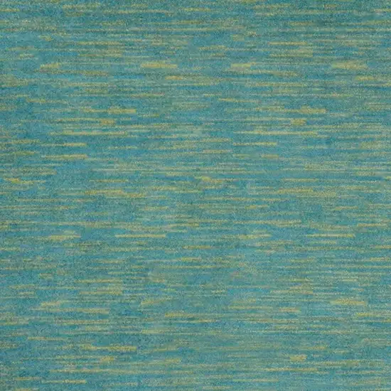 7' Blue And Green Square Indoor Outdoor Area Rug Photo 8