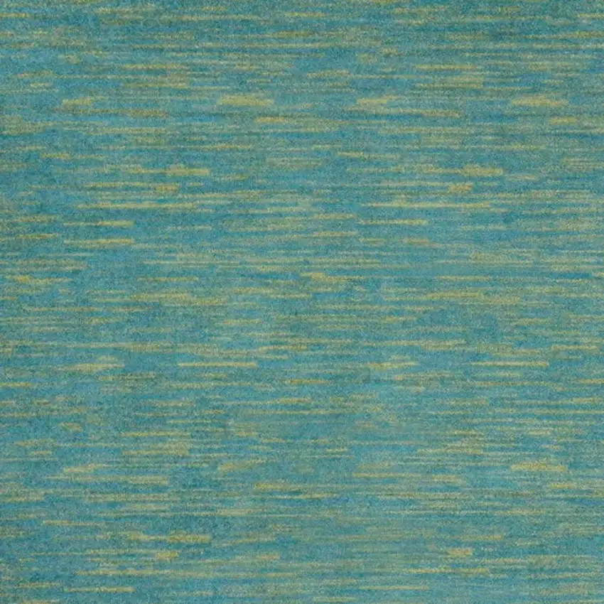 7' Blue And Green Square Indoor Outdoor Area Rug Photo 8