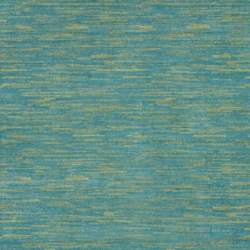 7' X 7' Blue And Green Square Striped Non Skid Indoor Outdoor Area Rug Photo 5