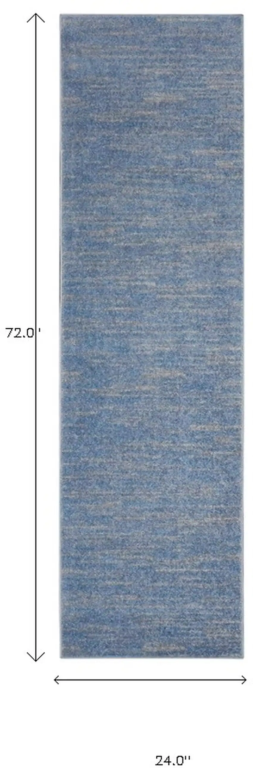 2' X 6' Blue And Grey Striped Non Skid Indoor Outdoor Runner Rug Photo 6