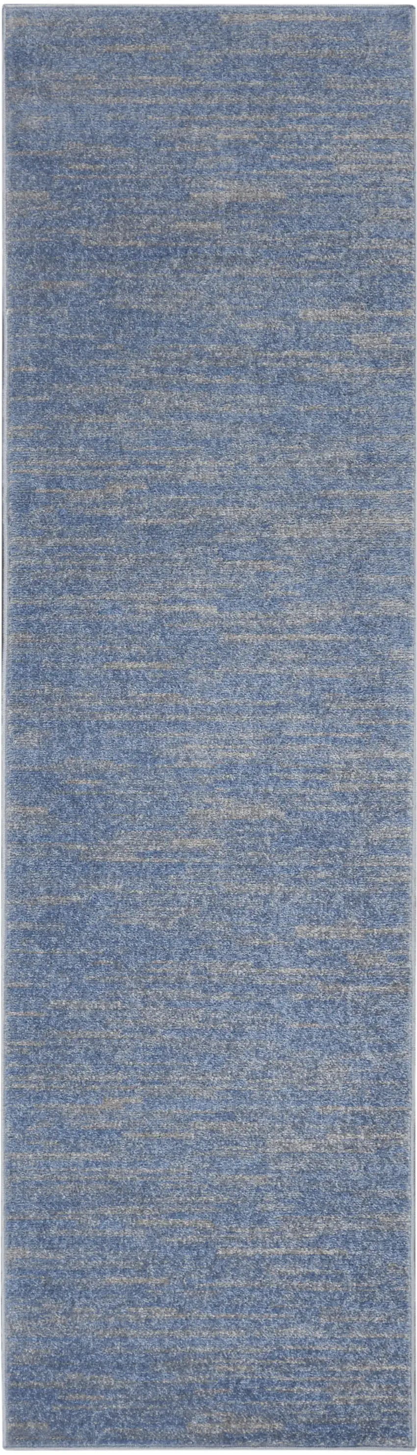 2' X 6' Blue And Grey Striped Non Skid Indoor Outdoor Runner Rug Photo 3