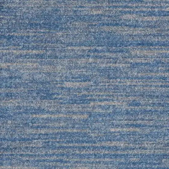 2' X 4' Blue And Grey Striped Non Skid Indoor Outdoor Runner Rug Photo 5