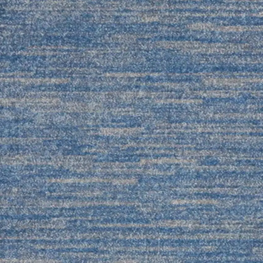2' X 4' Blue And Grey Striped Non Skid Indoor Outdoor Runner Rug Photo 5