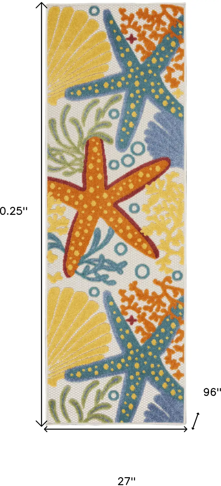 2' X 8' Blue And Orange Animal Print Non Skid Indoor Outdoor Runner Rug Photo 5