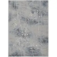 Photo of 5' X 8' Blue Floral Power Loom Area Rug